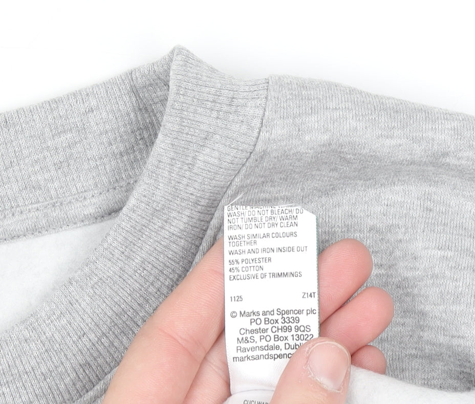 Marks and Spencer Women Grey NYC Pullover Sweatshirt XL