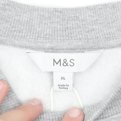 Marks and Spencer Women Grey NYC Pullover Sweatshirt XL