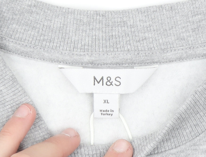 Marks and Spencer Women Grey NYC Pullover Sweatshirt XL