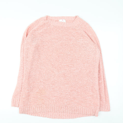 Inspire Collection Women’s Pink Chunky Knit L Pullover Jumper