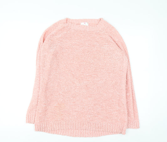 Inspire Collection Women’s Pink Chunky Knit L Pullover Jumper
