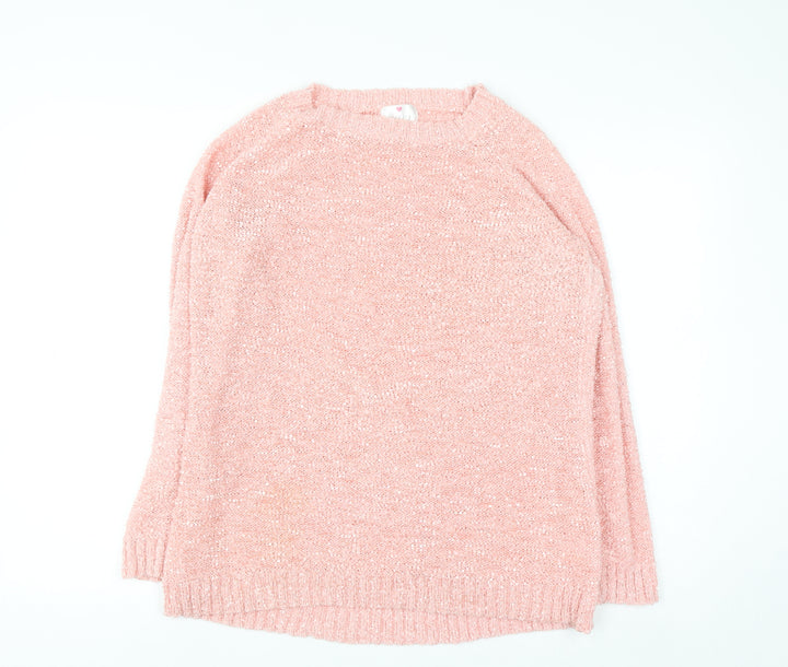 Inspire Collection Women’s Pink Chunky Knit L Pullover Jumper