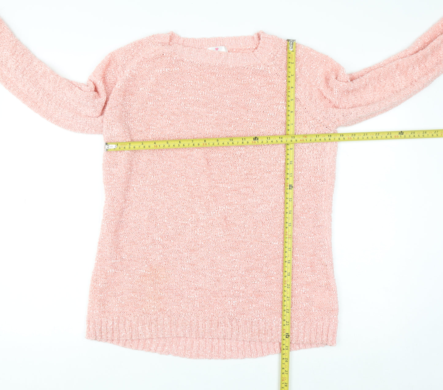 Inspire Collection Women’s Pink Chunky Knit L Pullover Jumper