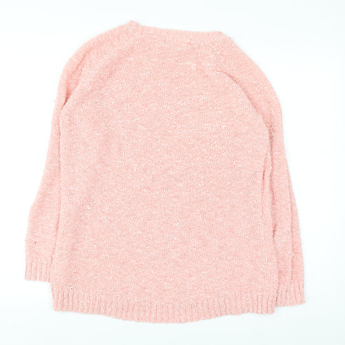 Inspire Collection Women’s Pink Chunky Knit L Pullover Jumper