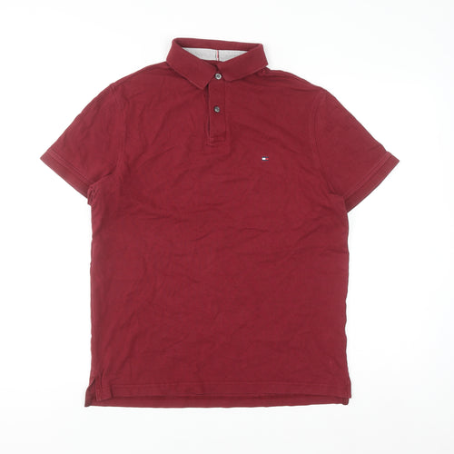 Tommy Hilfiger Men's Red Regular Fit 1985 Polo Shirt Size M