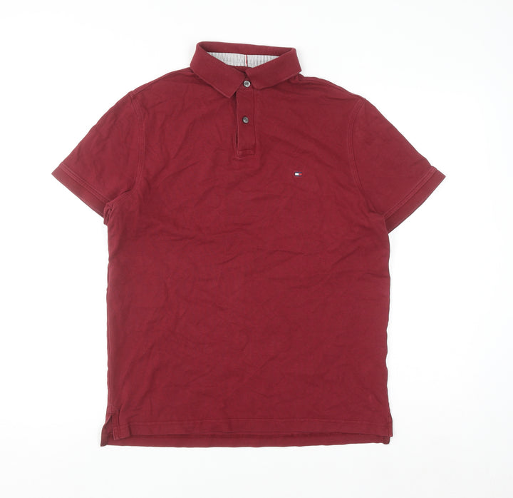Tommy Hilfiger Men's Red Regular Fit 1985 Polo Shirt Size M