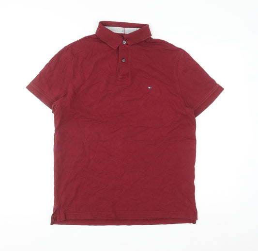 Tommy Hilfiger Men's Red Regular Fit 1985 Polo Shirt Size M