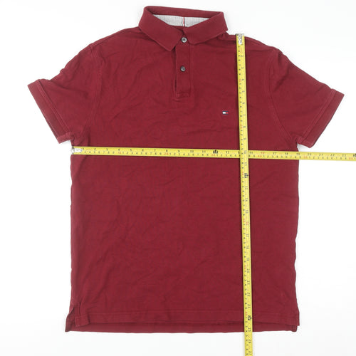 Tommy Hilfiger Men's Red Regular Fit 1985 Polo Shirt Size M