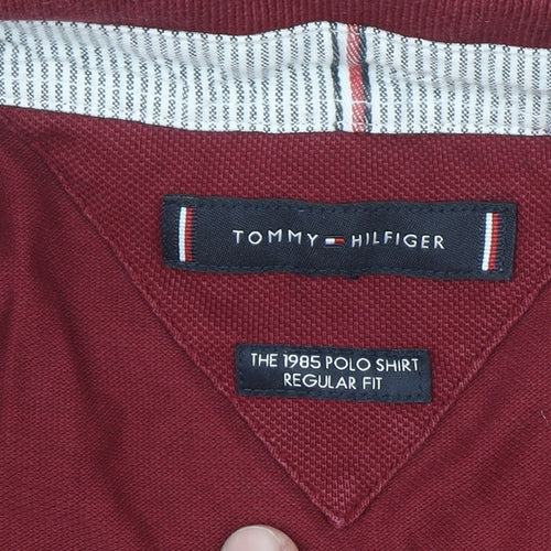 Tommy Hilfiger Men's Red Regular Fit 1985 Polo Shirt Size M