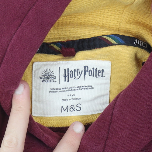 Marks and Spencer Boys Burgundy Gryffindor Pullover Hoodie 8-9 Years