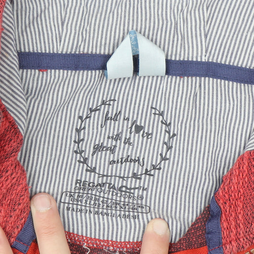 Regatta Great Outdoors Womens Red Full Zip Hooded Sweatshirt Size 12