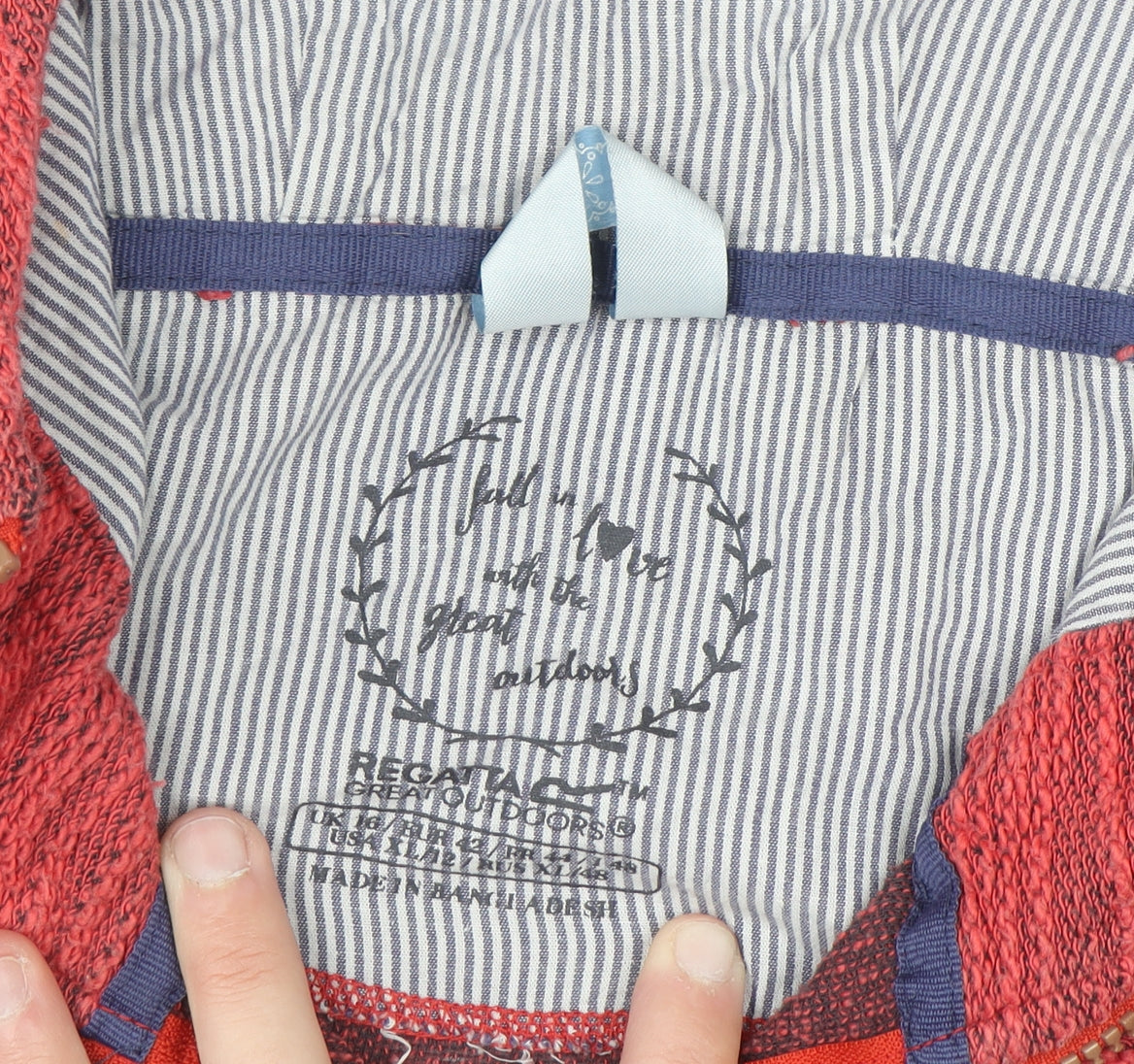 Regatta Great Outdoors Womens Red Full Zip Hooded Sweatshirt Size 12