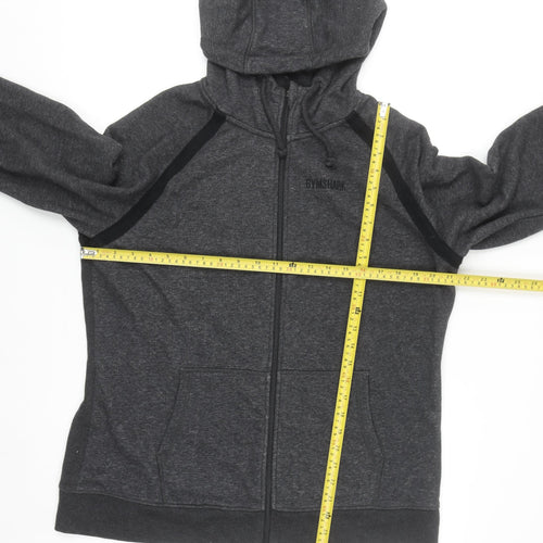 Gymshark Men's Grey Full Zip Hoodie Size L Regular Fit