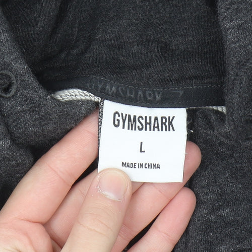 Gymshark Men's Grey Full Zip Hoodie Size L Regular Fit