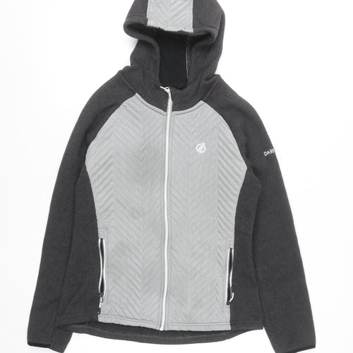 Dare 2B Womens Grey Full Zip Hooded Sweatshirt UK 10