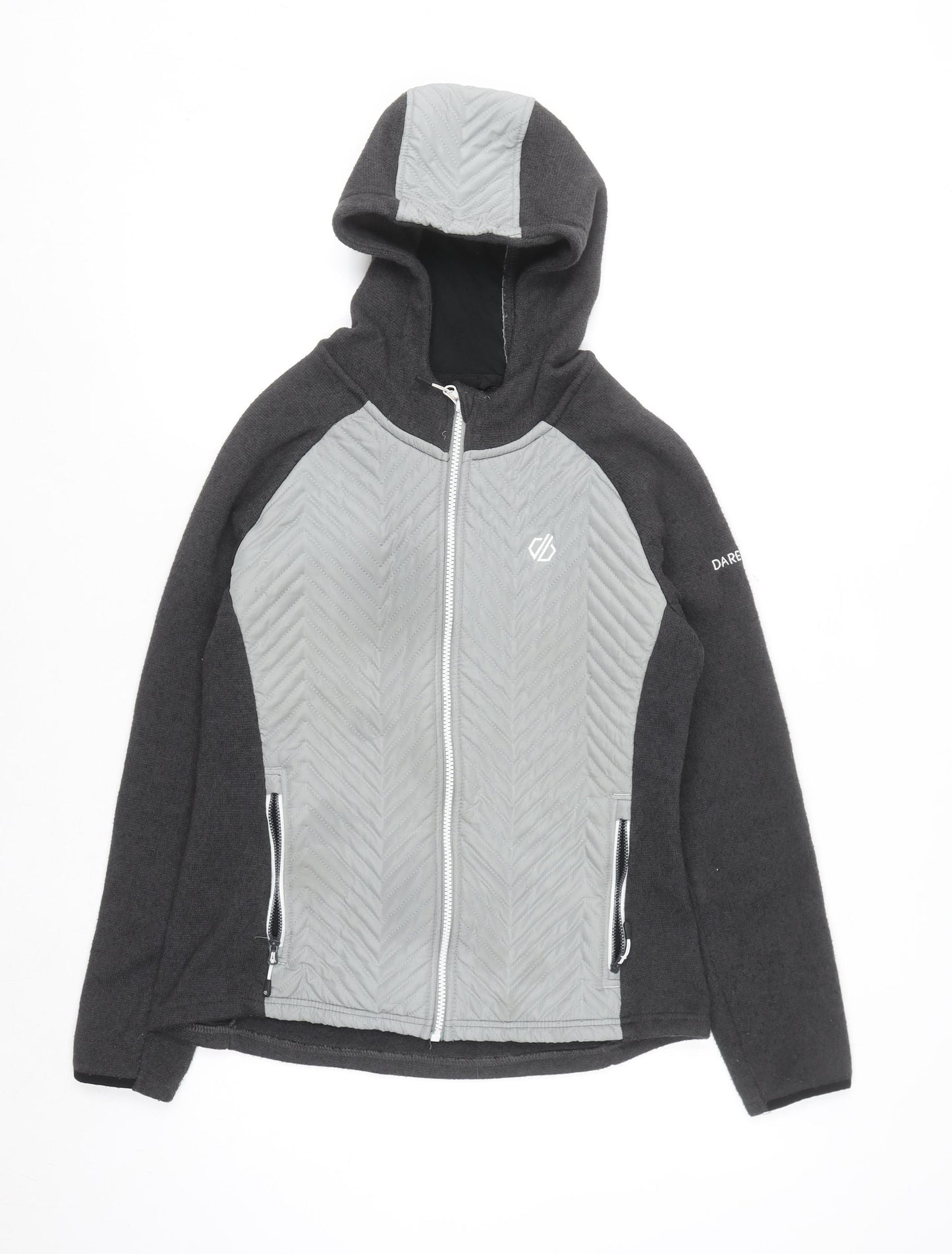 Dare 2B Womens Grey Full Zip Hooded Sweatshirt UK 10