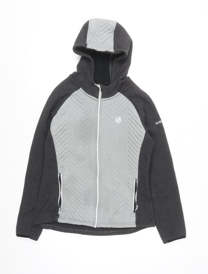 Dare 2B Womens Grey Full Zip Hooded Sweatshirt UK 10