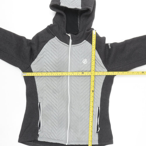 Dare 2B Womens Grey Full Zip Hooded Sweatshirt UK 10