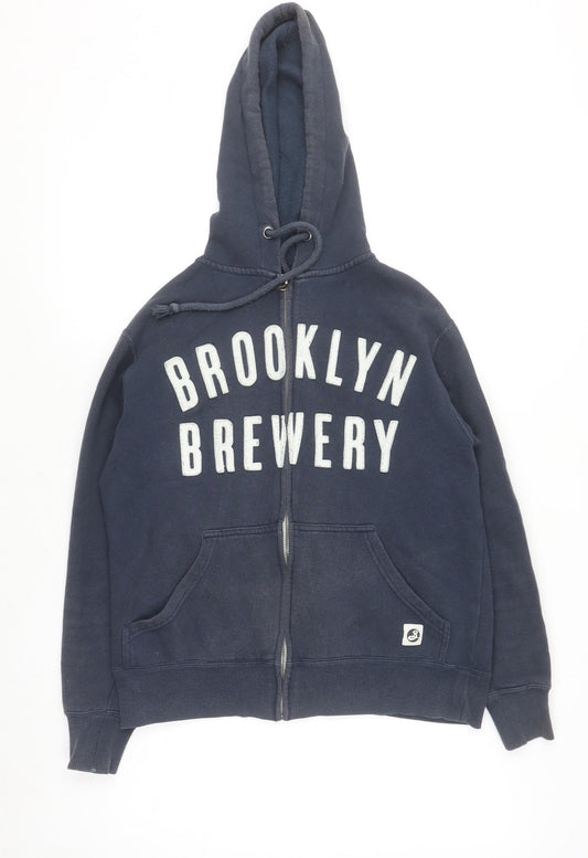 Brooklyn Brewery Navy Blue Women's Small Full Zip Hoodie
