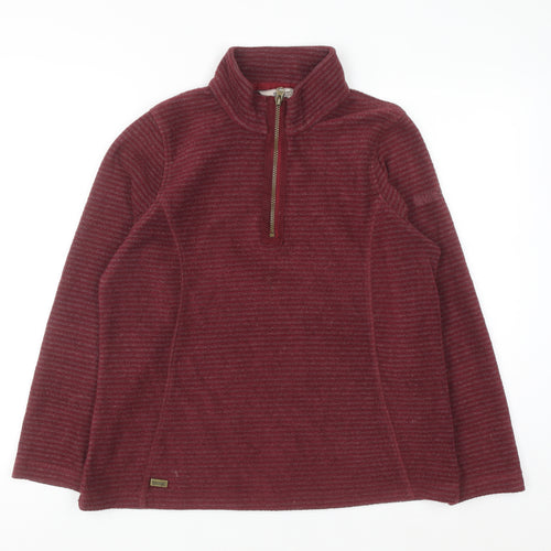 Regatta Women's Burgundy 1/2 Zip Fleece Pullover UK 10