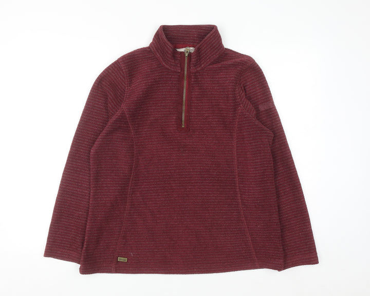 Regatta Women's Burgundy 1/2 Zip Fleece Pullover UK 10