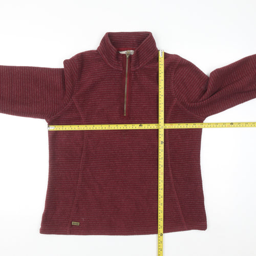 Regatta Women's Burgundy 1/2 Zip Fleece Pullover UK 10