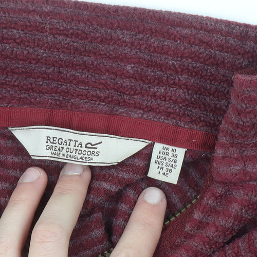 Regatta Women's Burgundy 1/2 Zip Fleece Pullover UK 10
