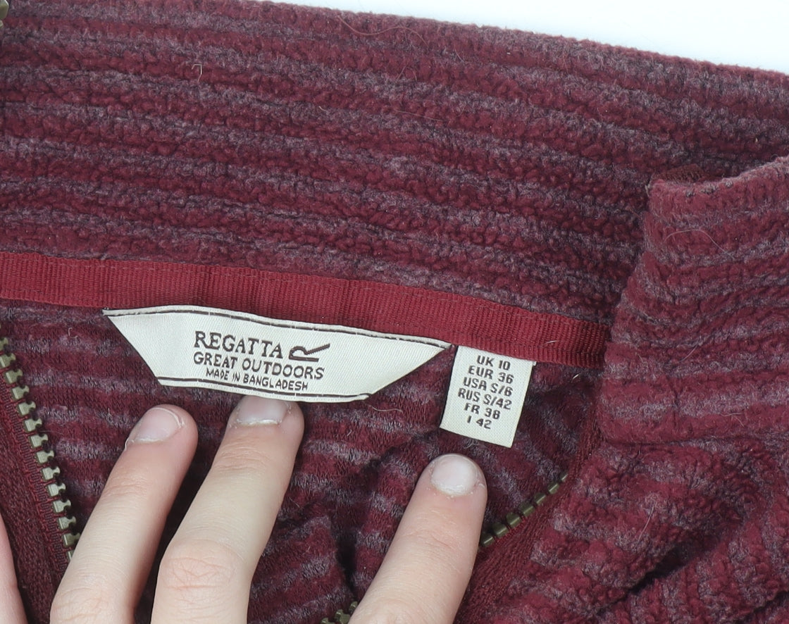 Regatta Women's Burgundy 1/2 Zip Fleece Pullover UK 10