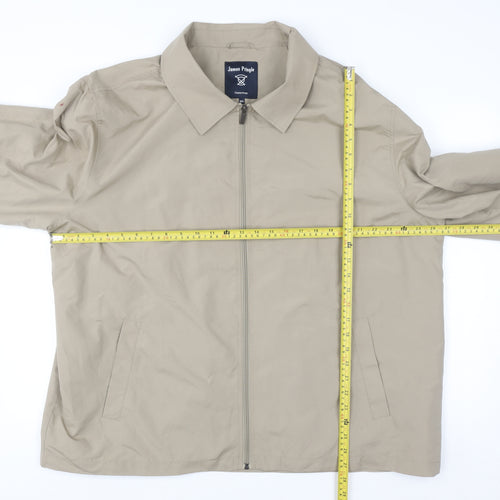 James Pringle Men's Beige 2XL Full Zip Lined Jacket