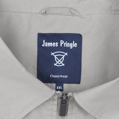 James Pringle Men's Beige 2XL Full Zip Lined Jacket