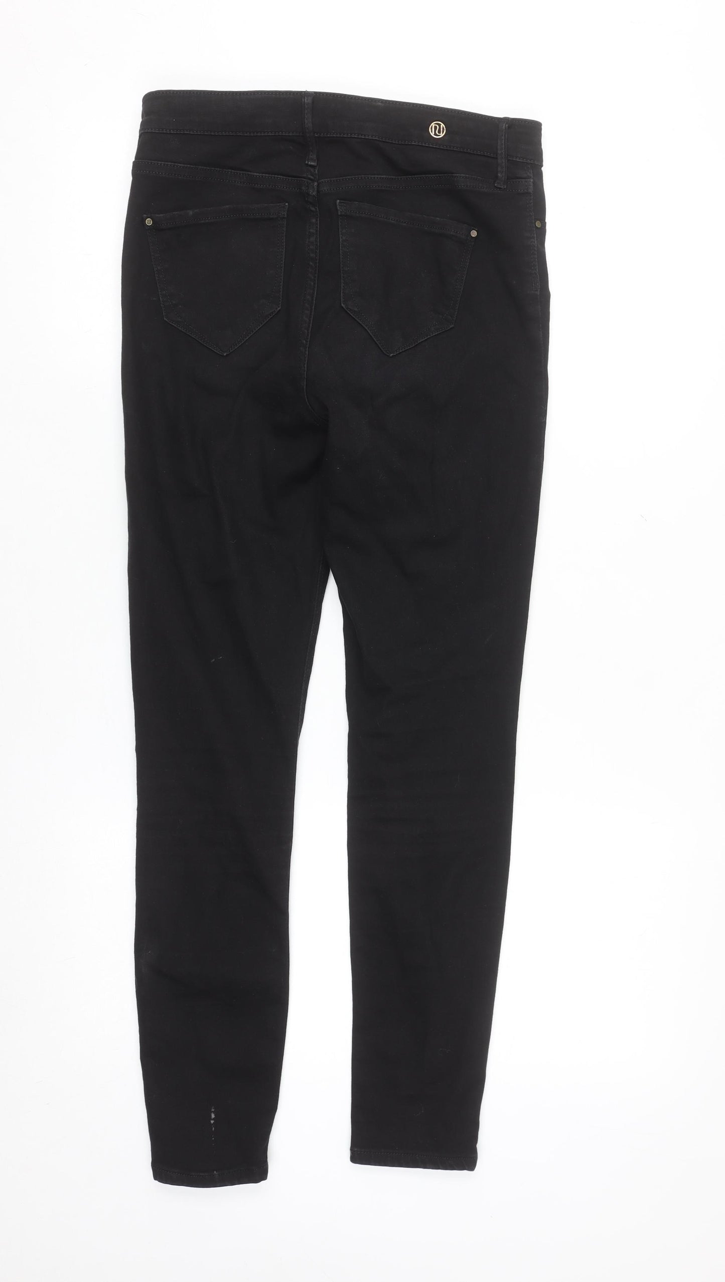 River Island Womens Black Skinny Jeans Size 10 Slim Fit Stretch