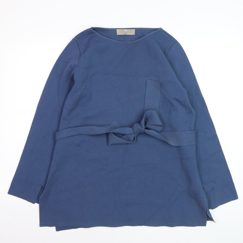 Paul Costelloe Living Blue Women's L Belted Tunic Jumper