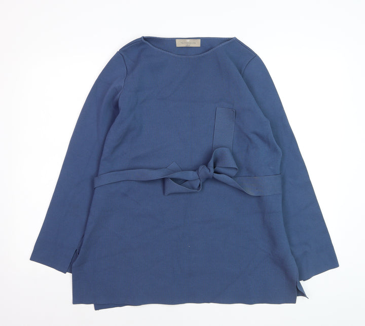 Paul Costelloe Living Blue Women's L Belted Tunic Jumper