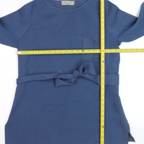 Paul Costelloe Living Blue Women's L Belted Tunic Jumper
