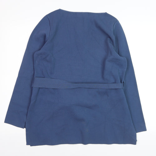 Paul Costelloe Living Blue Women's L Belted Tunic Jumper