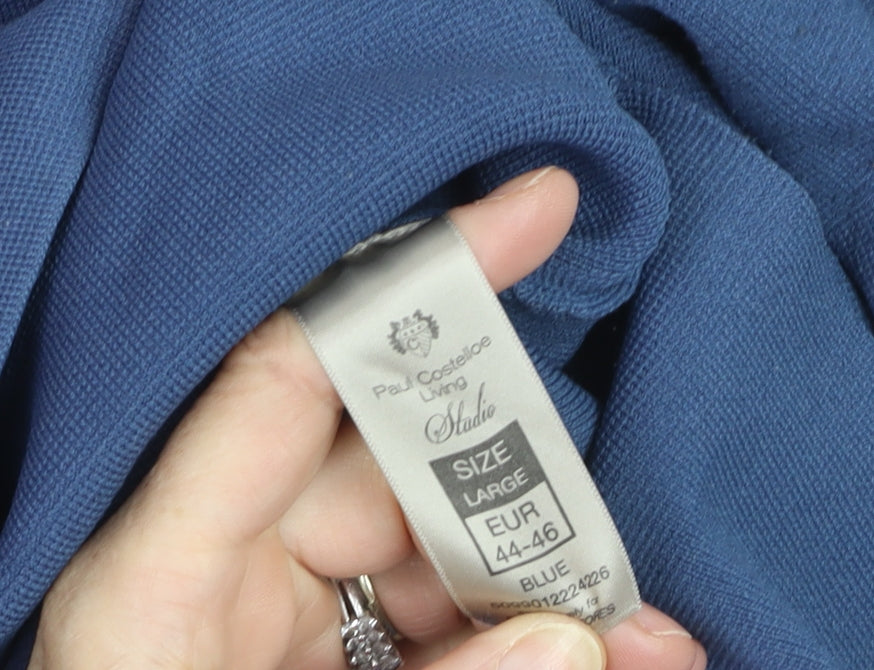 Paul Costelloe Living Blue Women's L Belted Tunic Jumper