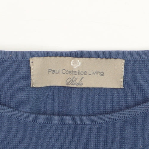 Paul Costelloe Living Blue Women's L Belted Tunic Jumper