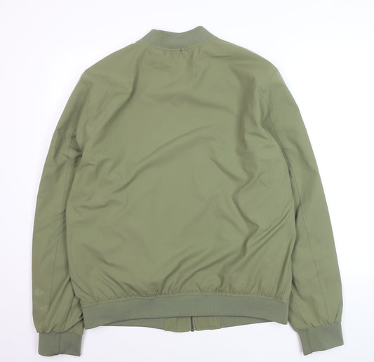 Primark Men's Green XL Bomber Jacket Lightweight Casual Zip Front