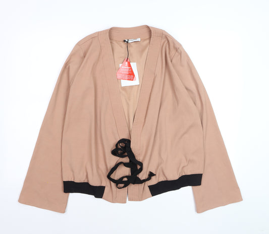Glamorous Women’s Beige Kimono Style Lightweight Jacket Size 14