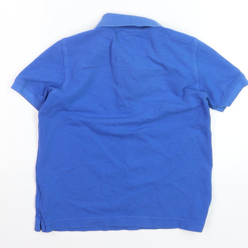 United Colors of Benetton Boys Blue 7-8 Years Cotton Polo Shirt
