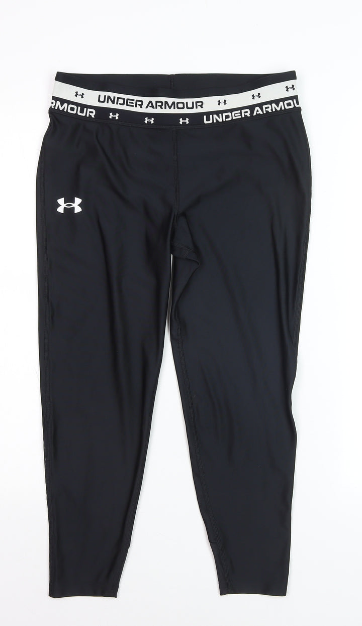 Under Armour Boys Black XL 15-16 Years Compression Leggings Activewear Trousers
