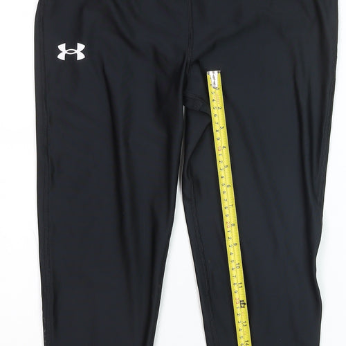 Under Armour Boys Black XL 15-16 Years Compression Leggings Activewear Trousers