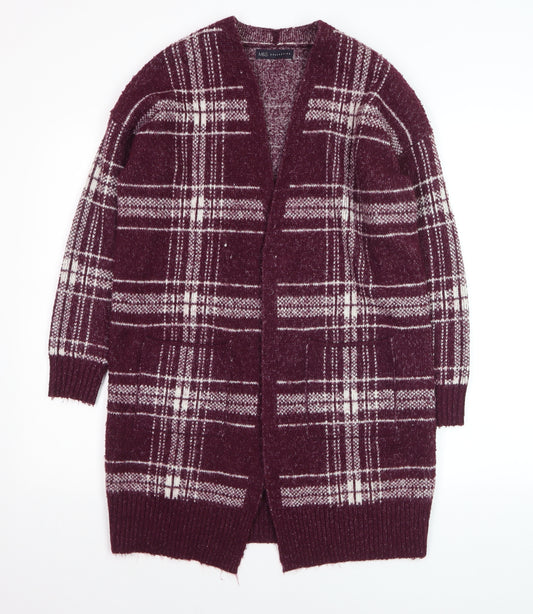 Marks and Spencer Women’s Purple Check Longline Cardigan Size M