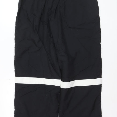 Nike Men's Black Track Pants Size L Elastic Waist Reflective Stripes