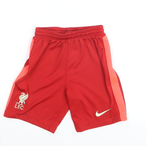 Nike Boys Red Liverpool FC Dri-FIT Football Shorts Size 6-7 Years
