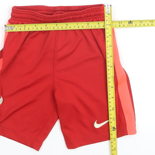 Nike Boys Red Liverpool FC Dri-FIT Football Shorts Size 6-7 Years