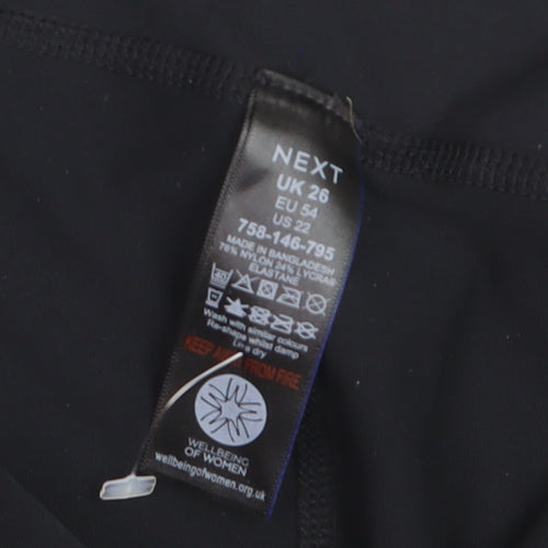 Next Women's Black Ankle Length Leggings Size 26 Stretch Activewear