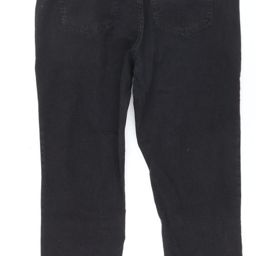 Dunnes Stores Women’s Black Mom Jeans Size 16 High Rise Stretch Denim