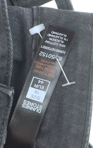 Dunnes Stores Women’s Black Mom Jeans Size 16 High Rise Stretch Denim