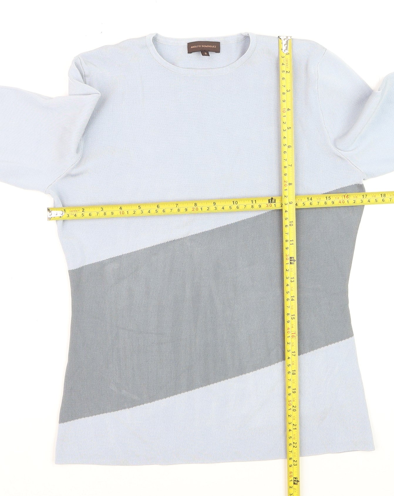 Adolfo Dominguez Women Grey Pullover Jumper Small Knit Long Sleeve